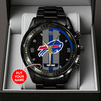 Personalized Buffalo Bills Black Stainless Steel Watch – TANTN16006