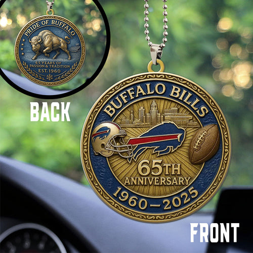 Buffalo Bills 65th Anniversary Custom shape 2-sided Acrylic Car Ornament – MAITM12728