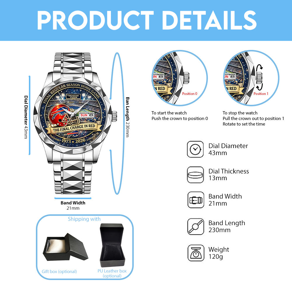 Buffalo Bills Final Home Game Alloy Luxury Quartz Watch – TANTN20037