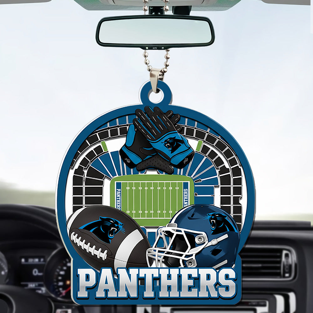Carolina Panthers Custom shape 2-sided Acrylic Car Ornament – TMTHU763
