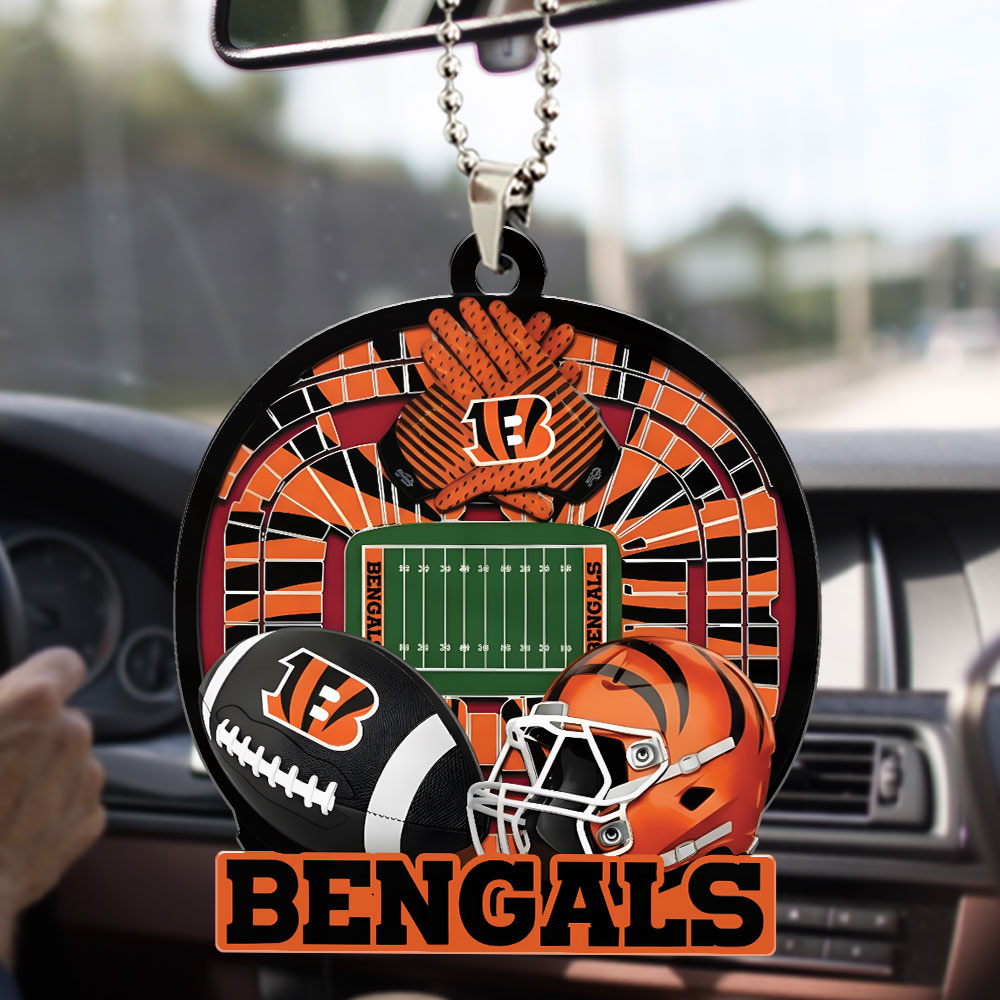 Cincinnati Bengals Custom shape 2-sided Acrylic Car Ornament – TMTHU743