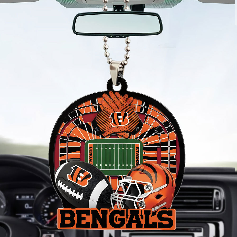 Cincinnati Bengals Custom shape 2-sided Acrylic Car Ornament – TMTHU743