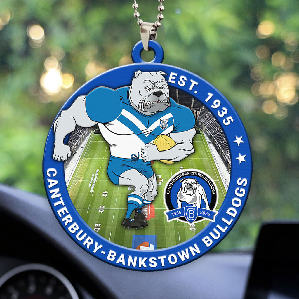 Canterbury-Bankstown Bulldogs Custom Shape 2-sided Acrylic Car Ornament – HOATT13368