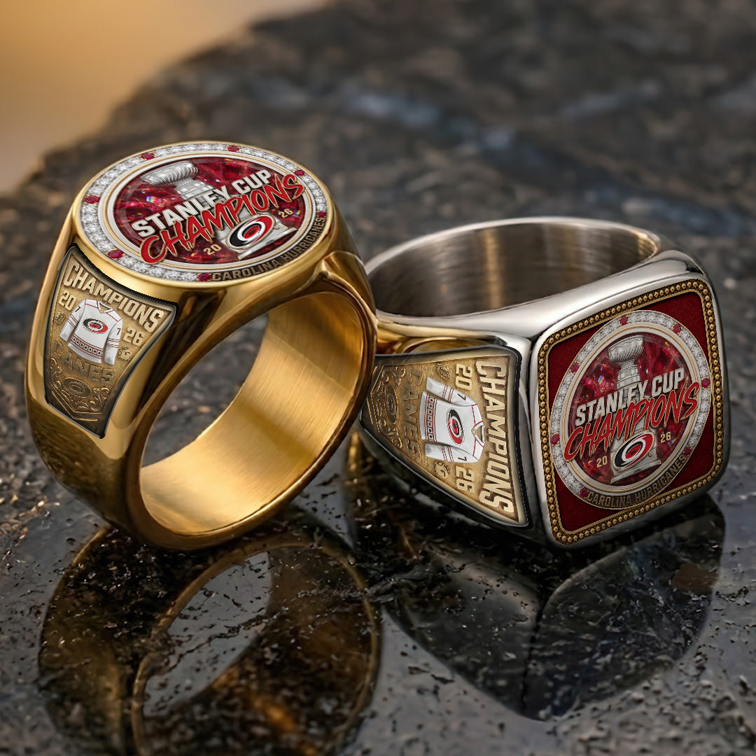 Carolina Hurricanes 2026 Stanley Cup Champions 3D Engraved Ring – TMTHU6836