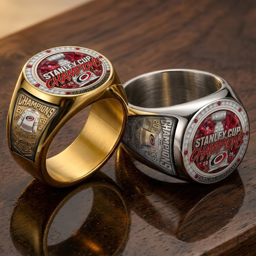 Carolina Hurricanes 2026 Stanley Cup Champions 3D Engraved Ring – TMTHU6836