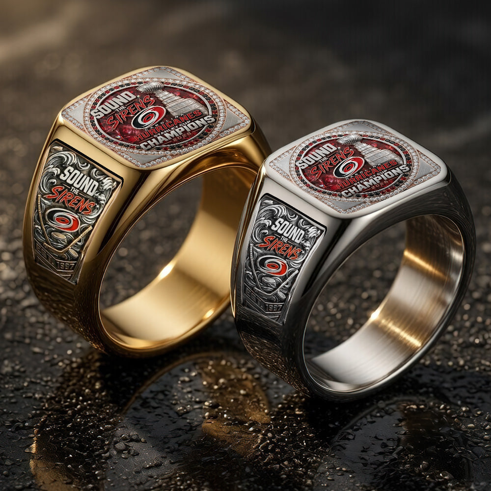 Carolina Hurricanes 2026 Stanley Cup Champions 3D Engraved Ring – TMTHU6837
