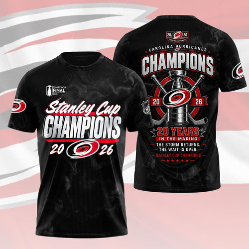Carolina Hurricanes 2026 Stanley Cup Champions 3D Apparel – HOATT19238