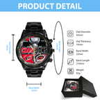 Carolina Hurricanes Black Stainless Steel Watch – GNE7091