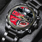 Carolina Hurricanes Black Stainless Steel Watch – GNE7091