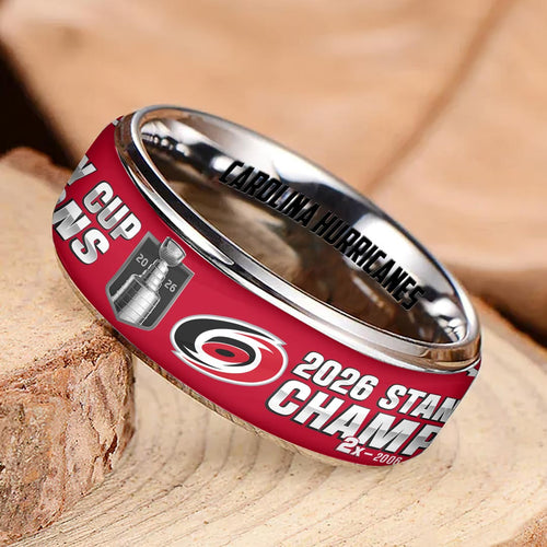 Carolina Hurricanes 2026 Stanley Cup Champions Custom Alloy Ring – HOATT18780