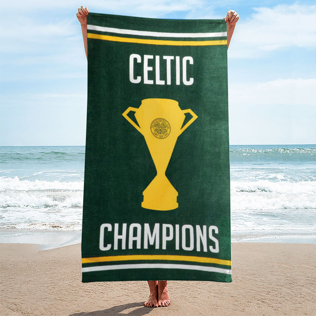 Celtic F.C. Champions 25/26 Rectangle Beach Towel – TANTN22942
