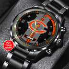 Personalized Chicago Bears Black Stainless Steel Watch – TANTN16009