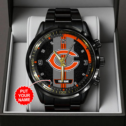 Personalized Chicago Bears Black Stainless Steel Watch – TANTN16009