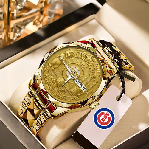 Chicago Cubs 150th Anniversary 2025 Alloy Luxury Quartz Watch – TANTN16490