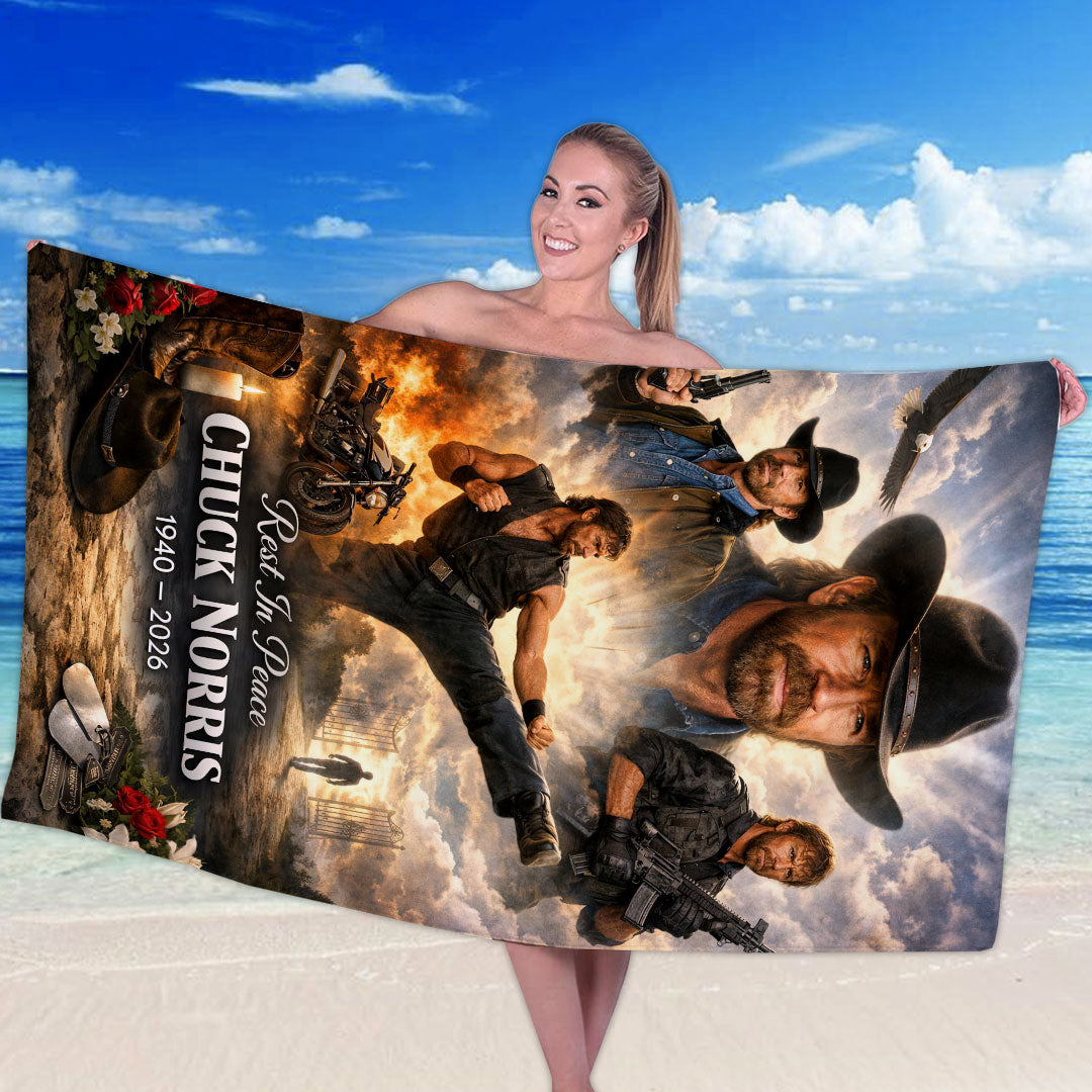 Chuck Norris Rectangle Beach Towel – HOATT16967