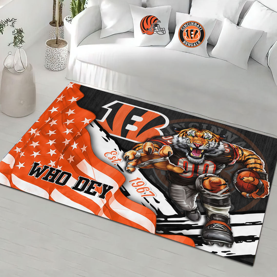 Cincinnati Bengals Rectangular Rug – HOATT13156