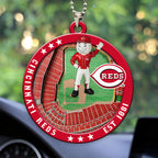 Cincinnati Reds Custom shape 2-sided Acrylic Car Ornament – HOATT13038