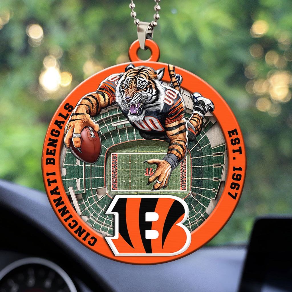 Cincinnati Bengals Custom shape 2-sided Acrylic Car Ornament – HOATT12578