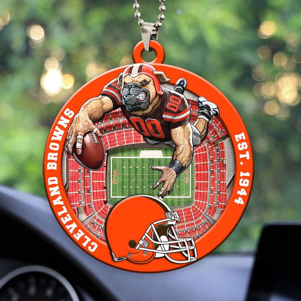Cleveland Browns Custom shape 2-sided Acrylic Car Ornament – HOATT12579
