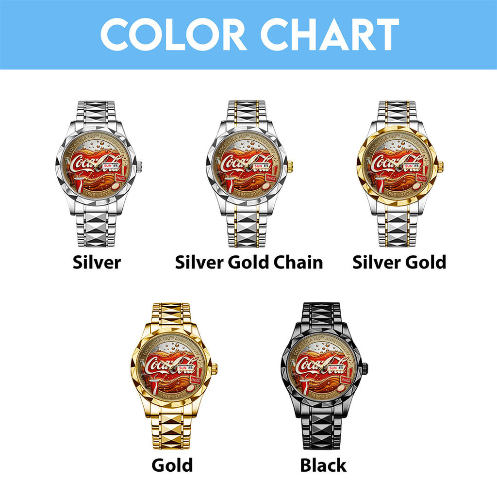 Coca-Cola 140th Anniversary Alloy Luxury Quartz Watch – TANTN21487