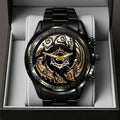 Crimson Desert Black Stainless Steel Watch – GNE5656