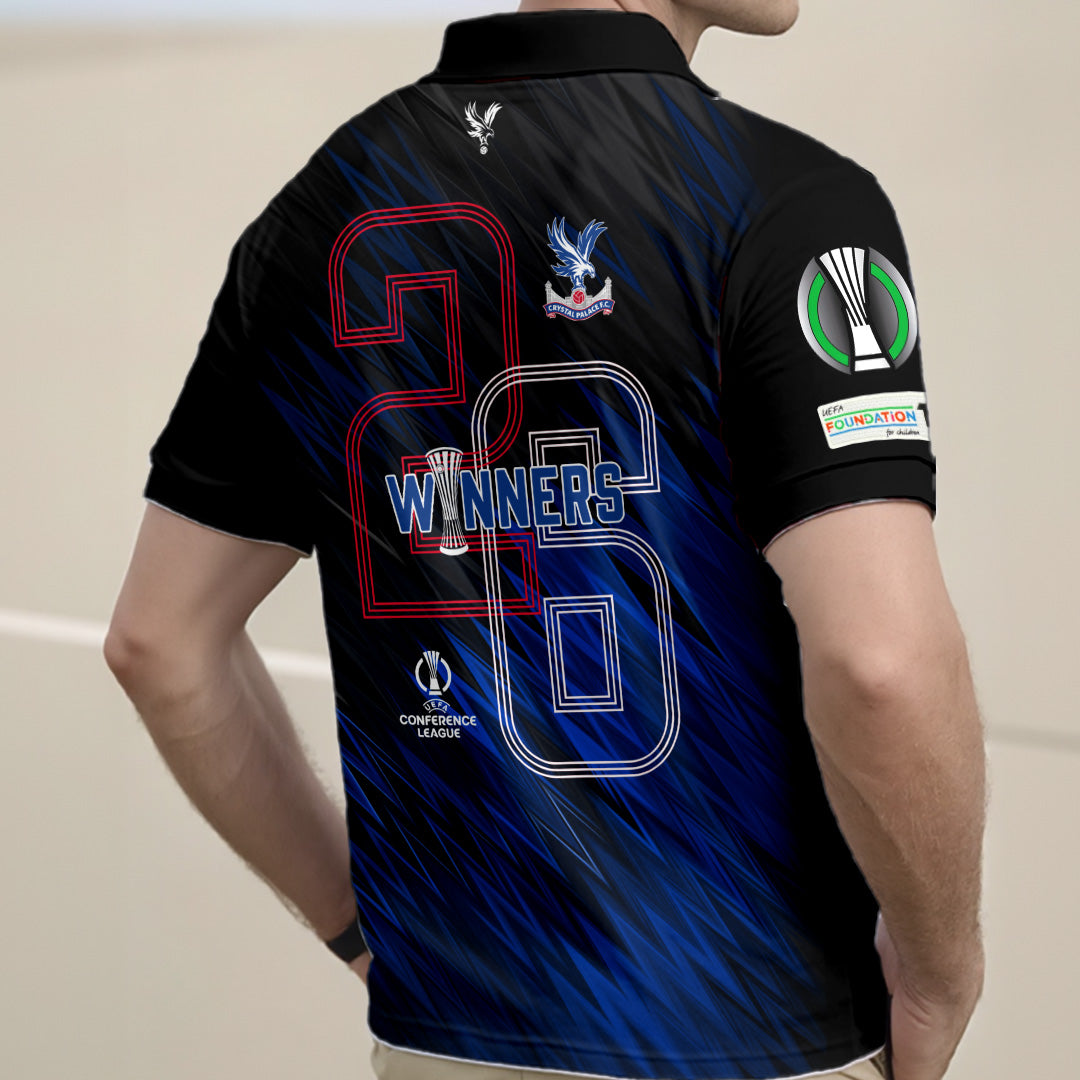 Crystal Palace FC UEFA Conference League Winners 2026 Zip Polo Shirt – TANTN23371
