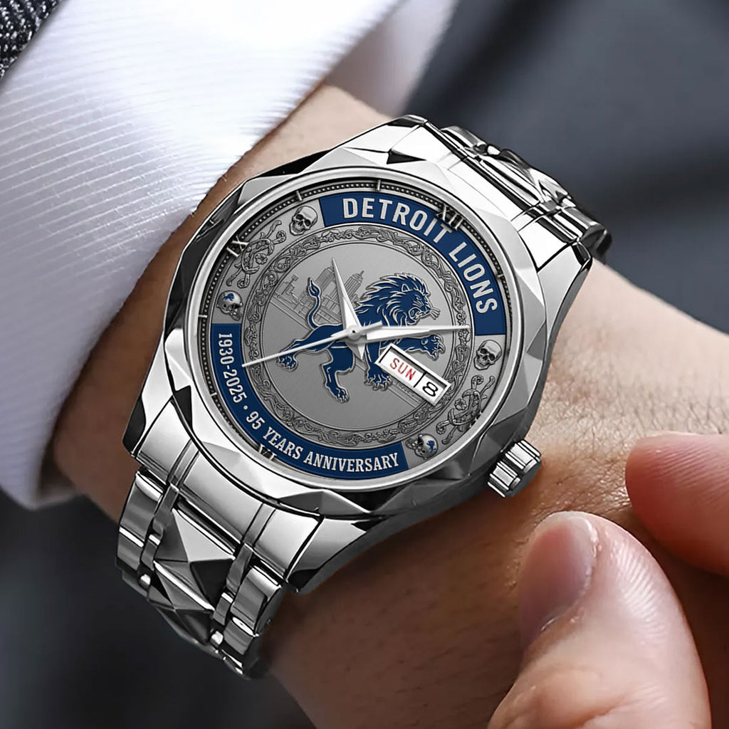 Detroit Lions 95th Anniversary Alloy Luxury Quartz Watch – TMTHU1013