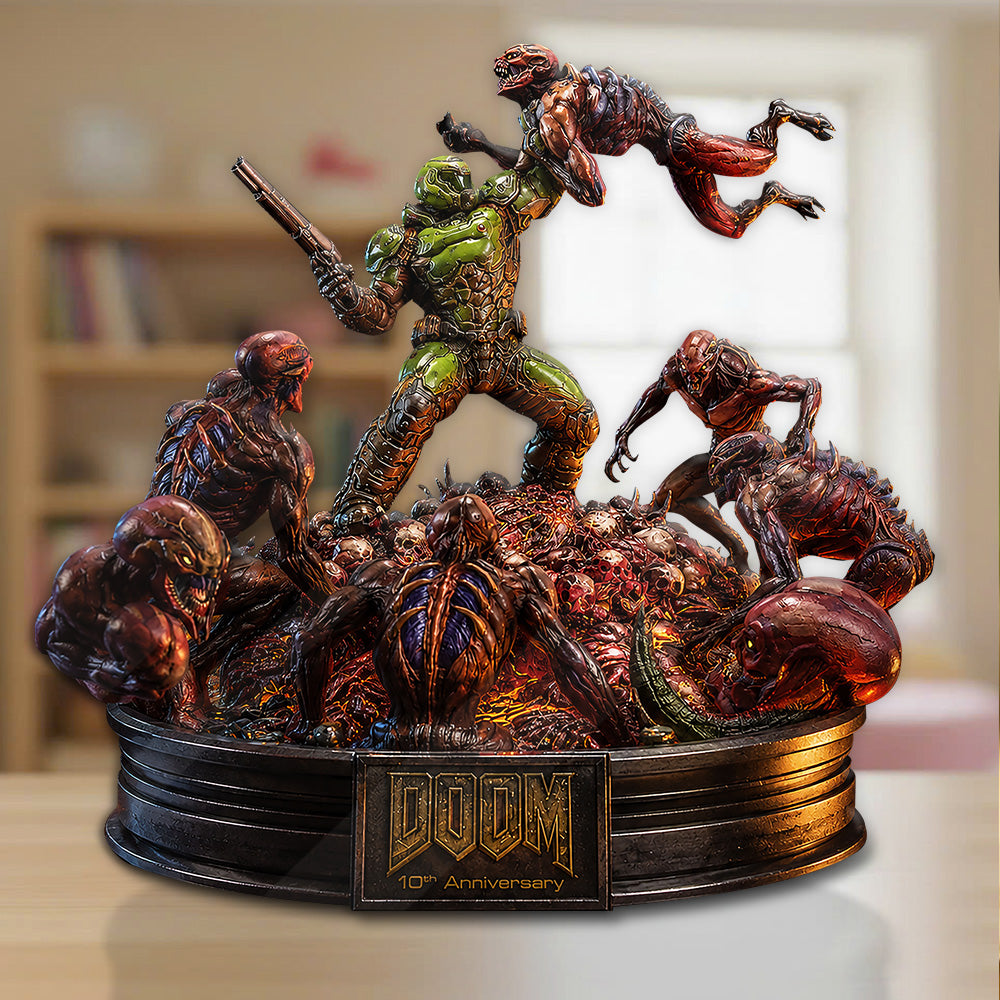 DOOM (2016) 10th Anniversary Custom Shape Acrylic Plaque – GNE6512