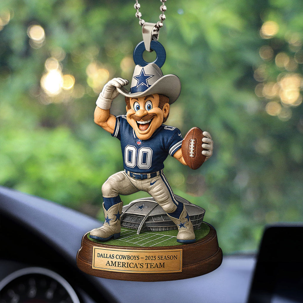 Dallas Cowboys 2025 Season Custom shape 2-sided Acrylic Car Ornament – HOATT13666