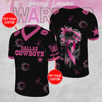 Personalized Dallas Cowboys x Breast Cancer Awareness 3D Football Jersey – MAITM12843