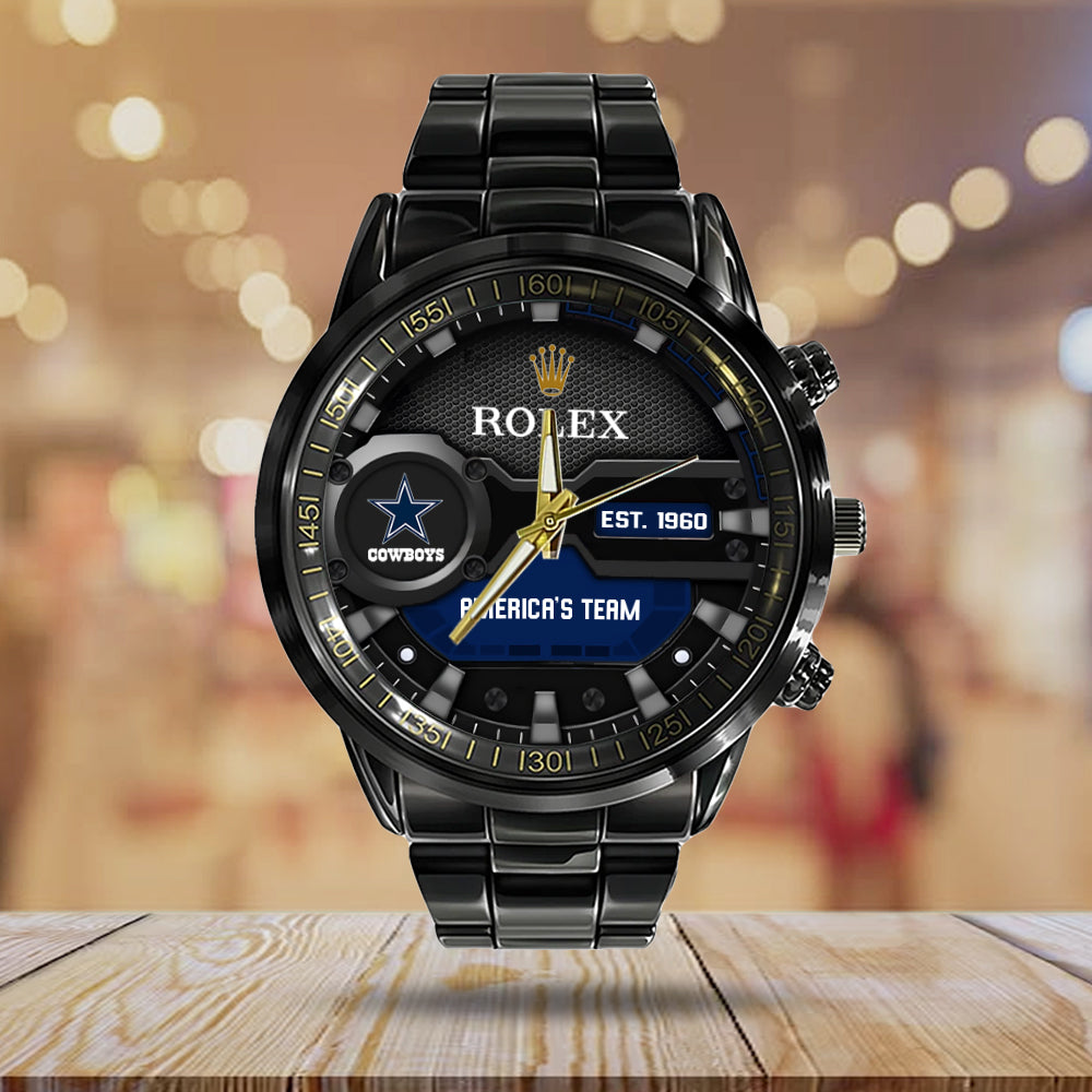 Dallas Cowboys x Rolex Black Stainless Steel Watch – MAITM6755