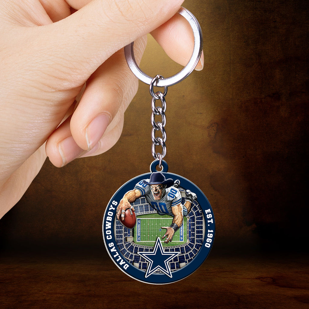 Dallas Cowboys Custom Shape 2-sided Keychain – HOATT12689