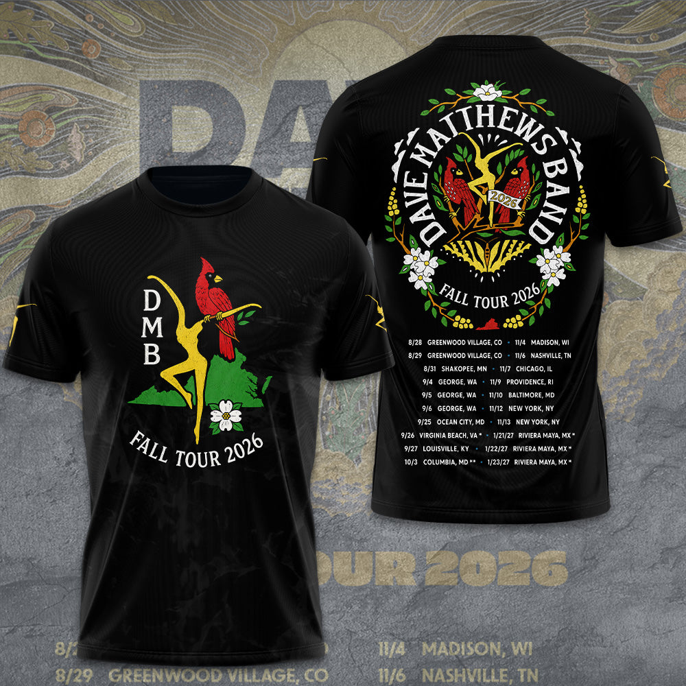 Dave Matthews Band 2026 Fall Tour 3D Apparel – GNE8109
