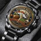Denver Broncos 65th Anniversary 2025 Black Stainless Steel Watch – TANTN16141