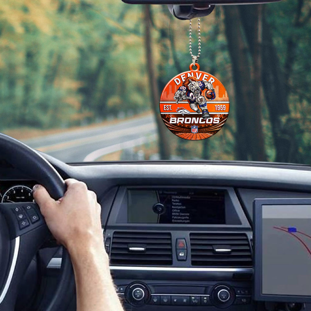 Denver Broncos Custom shape 2-sided Acrylic Car Ornament – HOATT12905