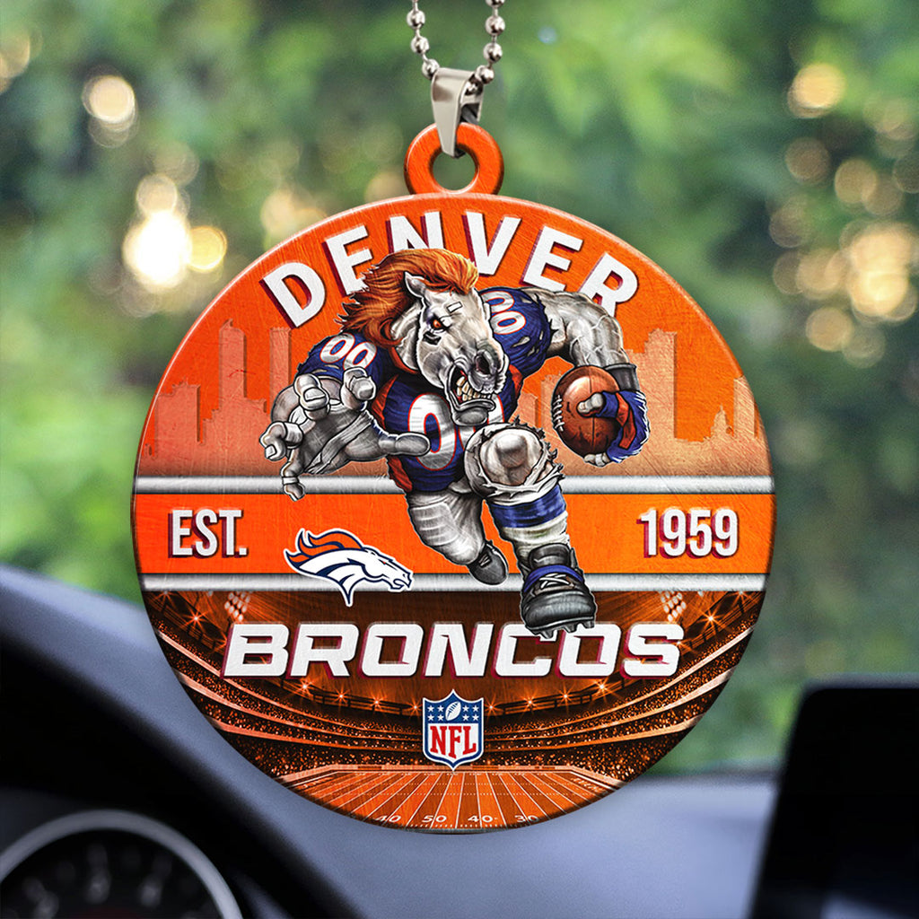 Denver Broncos Custom shape 2-sided Acrylic Car Ornament – HOATT12905