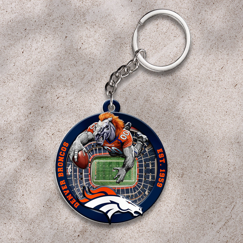 Denver Broncos Custom Shape 2-sided Keychain – HOATT12690