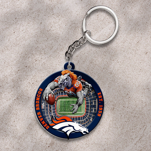 Denver Broncos Custom Shape 2-sided Keychain – HOATT12690