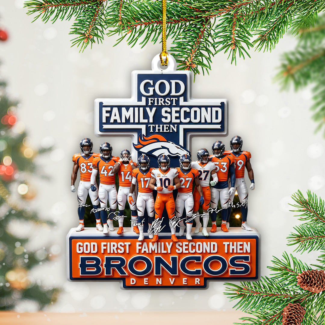 4PCS Denver Broncos Custom Shape 2-Side Printed Acrylic Ornament – TANTN19413