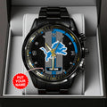 Personalized Detroit Lions Black Stainless Steel Watch – TANTN16013