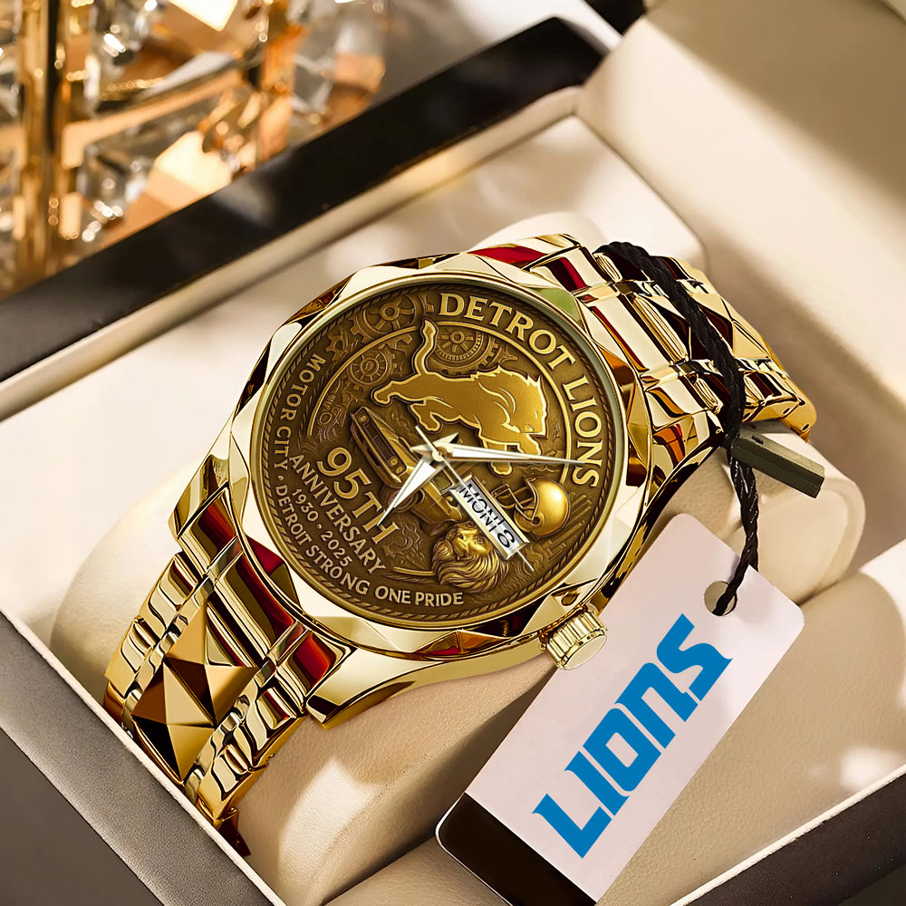 Detroit Lions 95th Anniversary Alloy Luxury Quartz Watch – MAITM12911