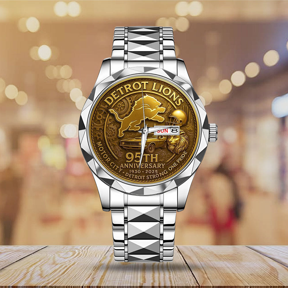Detroit Lions 95th Anniversary Alloy Luxury Quartz Watch – MAITM12911