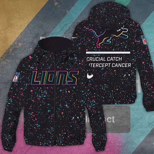 Detroit Lions 3D Windbreaker Jacket – TANTN15777