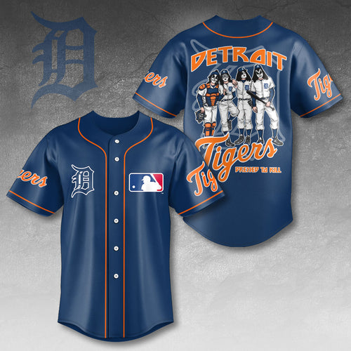 Detroit Tigers x KISS Baseball Jersey – HOATT13408