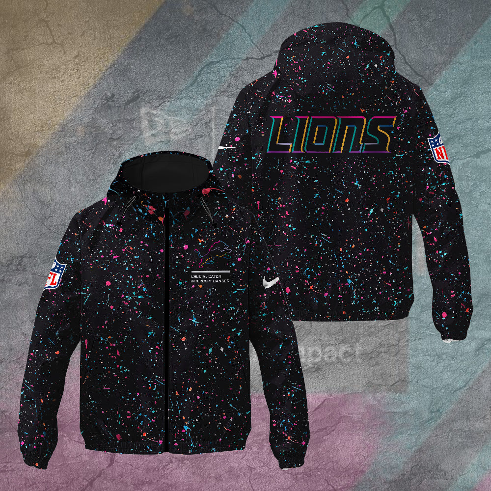 Detroit Lions Crucial Catch 2025 3D Windbreaker Jacket – TANTN15578