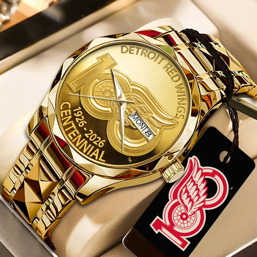 Detroit Red Wings 100th Anniversary Alloy Luxury Quartz Watch – TANTN21496