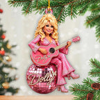 Dolly Parton Custom Shape 2-side Printed Acrylic Ornament – HOATT20823
