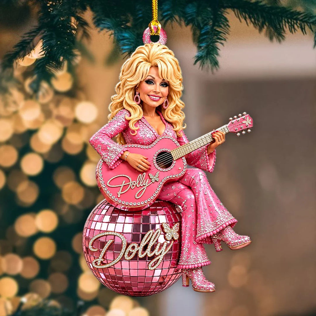 Dolly Parton Custom Shape 2-side Printed Acrylic Ornament – HOATT20823
