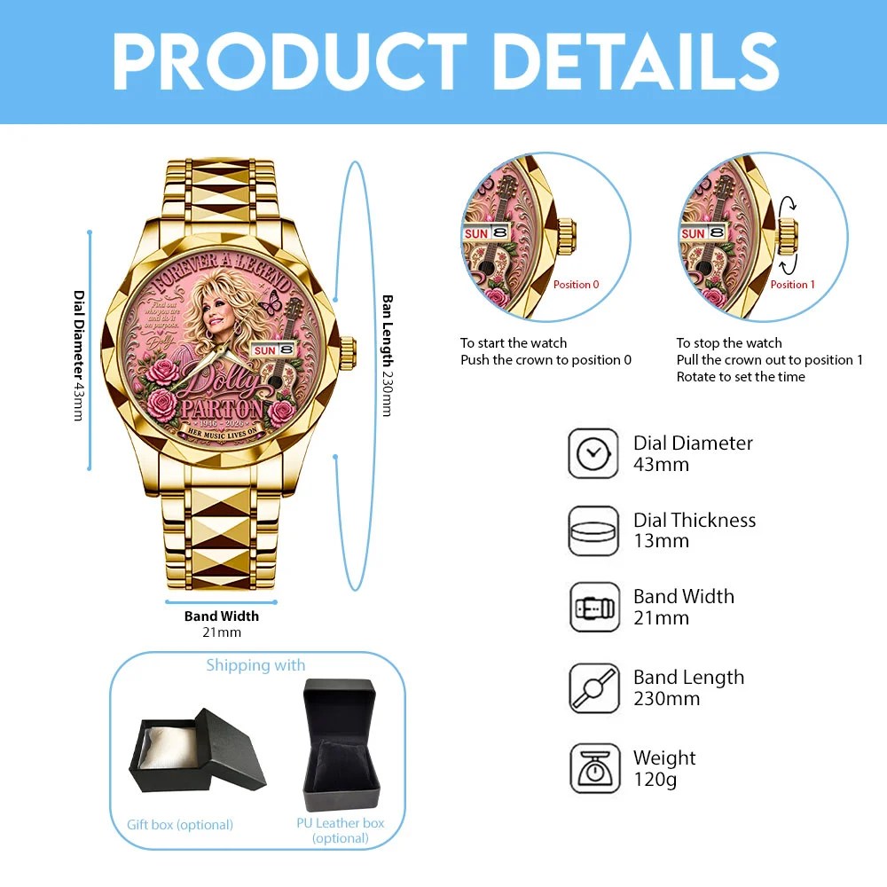 Dolly Parton Alloy Luxury Quartz Watch – TMTHU9030