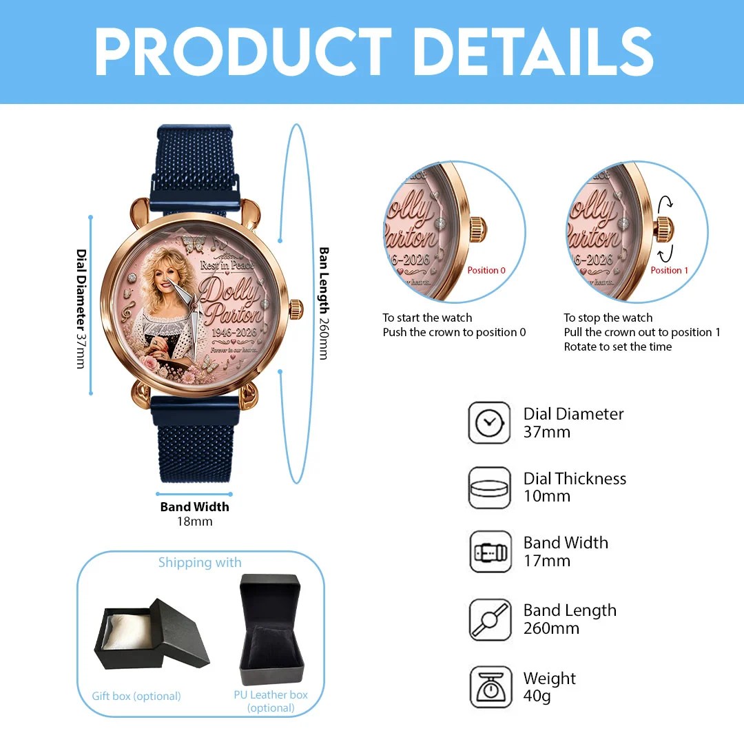 Dolly Parton Mesh Strap Quartz Watch – TMTHU8925
